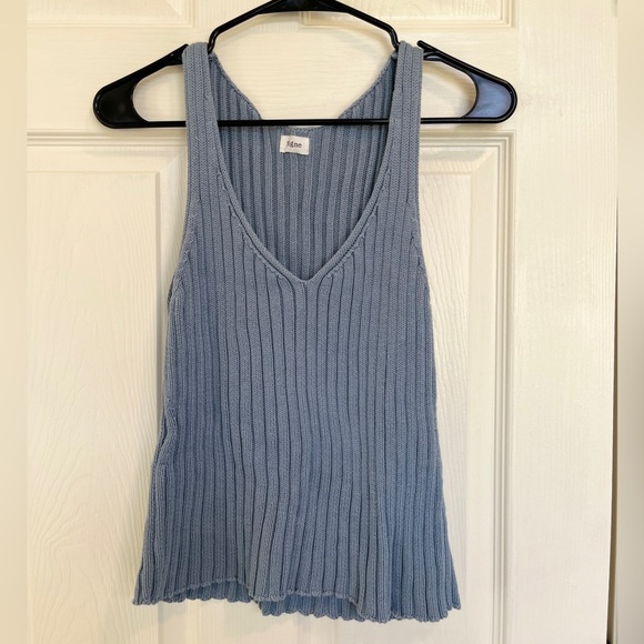By Signe Blue Ribbed Knit Tank Top - Picture 3 of 5